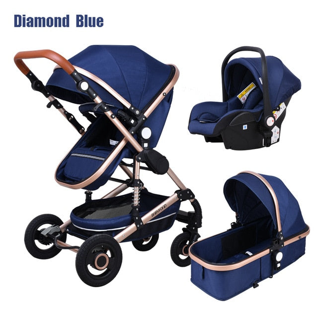 Newborn Baby Stroller 3 in 1 High