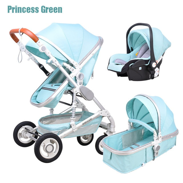 Newborn Baby Stroller 3 in 1 High