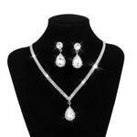 Water Drop Rhinestone Jewelry Set