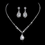 Water Drop Rhinestone Jewelry Set