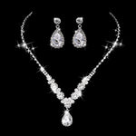 Water Drop Rhinestone Jewelry Set