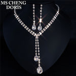 Water Drop Rhinestone Jewelry Set