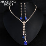 Water Drop Rhinestone Jewelry Set