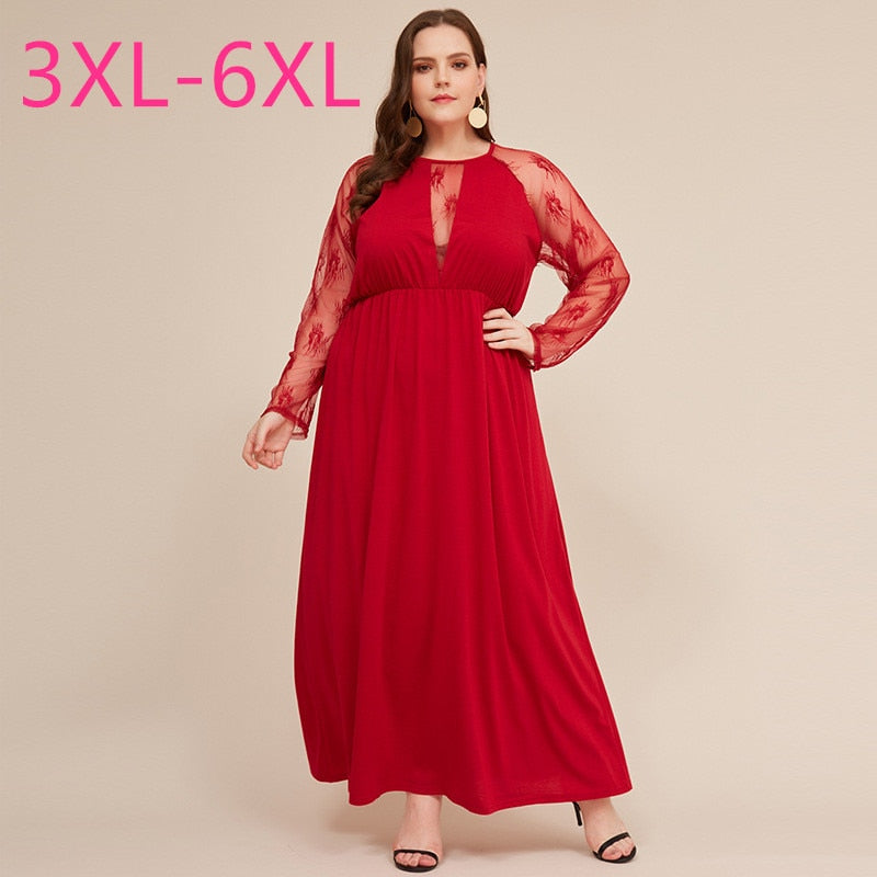 New 2020 spring autumn plus size long dress for women