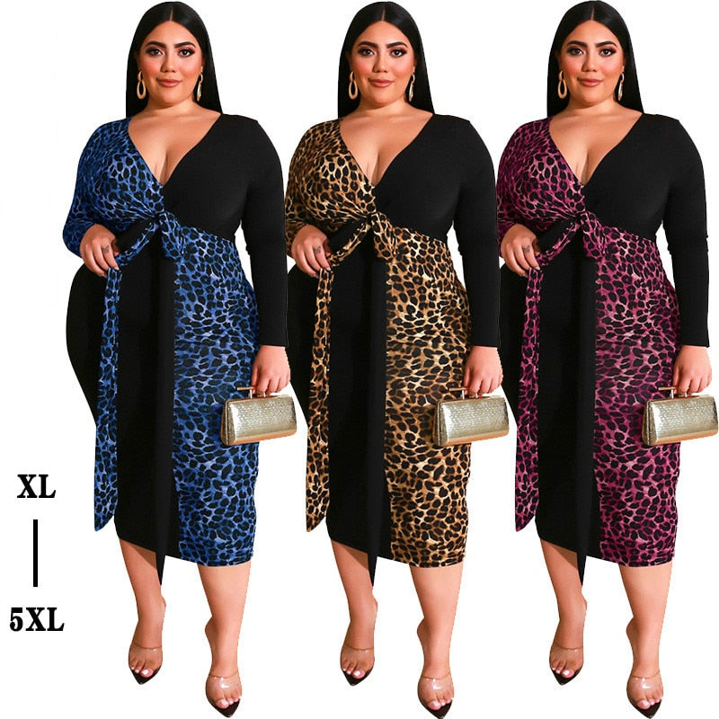 Bodycon Dress Women Plus Size 3XL 4XL 5XL