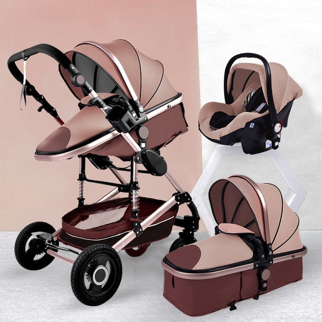 Luxurious Baby Stroller 3 in 1 Portable Travel Baby  Carriage