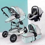 Luxurious Baby Stroller 3 in 1 Portable Travel Baby  Carriage