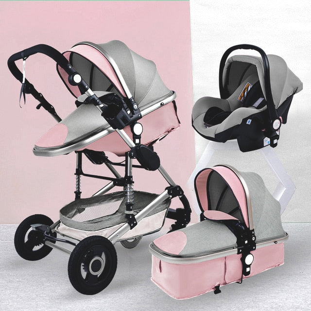 Luxurious Baby Stroller 3 in 1 Portable Travel Baby  Carriage