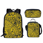 FORUDESIGNS Polynesian Traditional Tribal Print 3pcs Primary Kids School Bags Set Children School Backpack Satchel Shoulder Bags