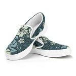 Green Floral Flower Polynesian Flat ladies shoes