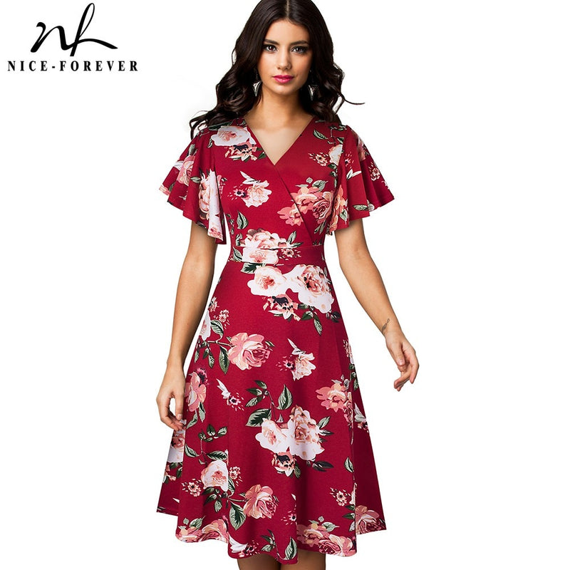 Forever Spring Elegant Floral with Ruffle Sleeve