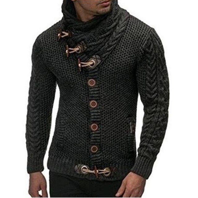 Men Winter Pull Homme Solid Casual Warm Knitting Jumper