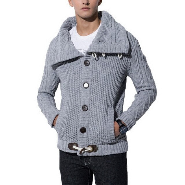 Men Winter Pull Homme Solid Casual Warm Knitting Jumper