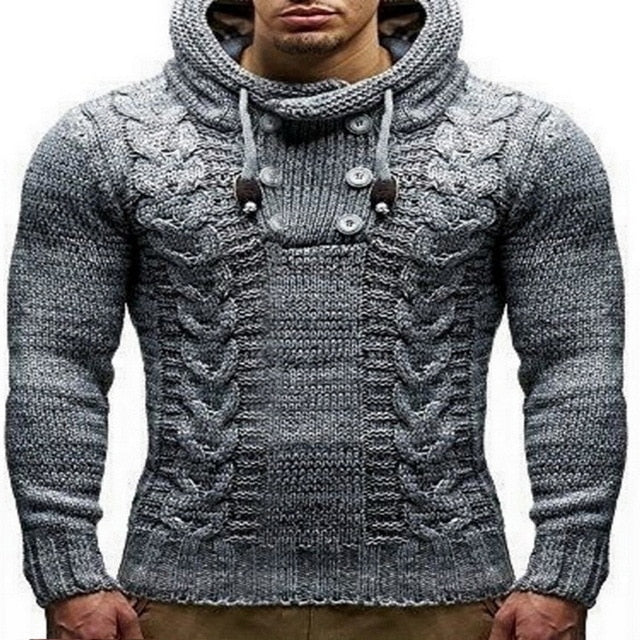 Men Winter Pull Homme Solid Casual Warm Knitting Jumper