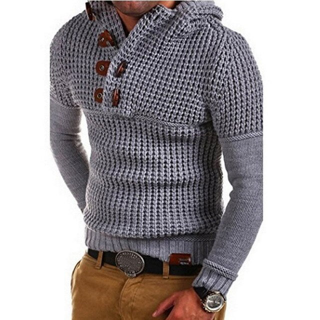 Men Winter Pull Homme Solid Casual Warm Knitting Jumper