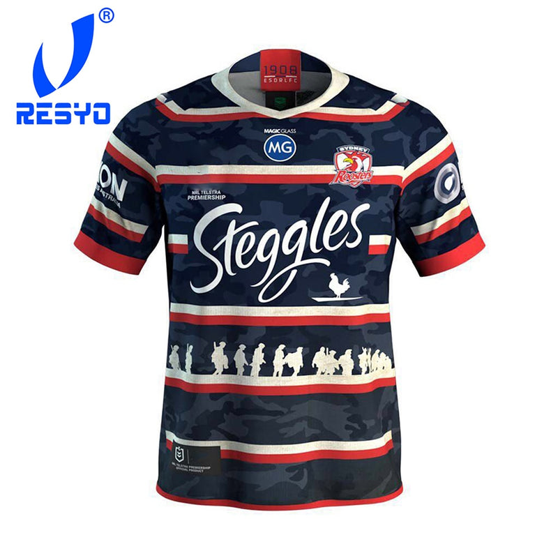 Sydney Roosters Rugby Jersey Sport Shirt S-3XL