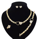 Jewelry sets for women 14K gold necklace and earring