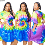 Women Plus Size XL-4XL Tie Dye