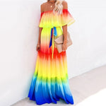 2020 Multicolor Bikini Cover-ups Off Shoulder