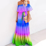 2020 Multicolor Bikini Cover-ups Off Shoulder