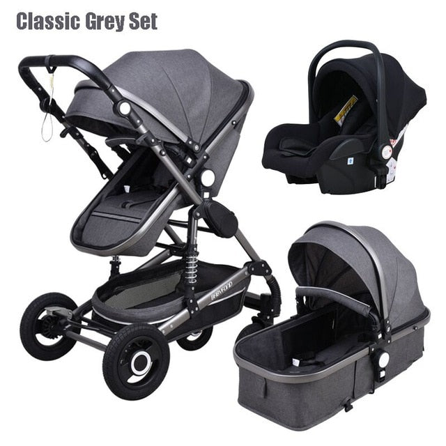 Newborn Baby Stroller 3 in 1 High