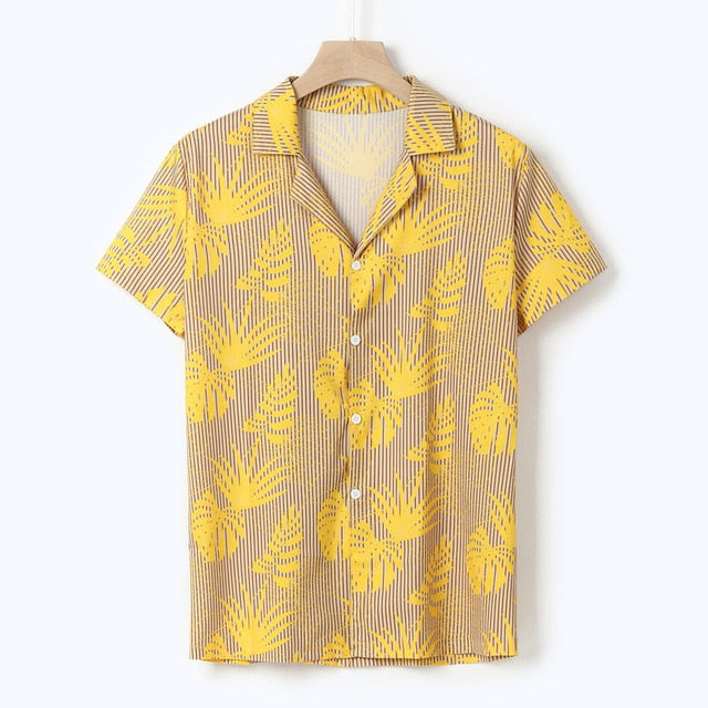 Men Shirt Summer 2020 Fashion Print Casual