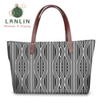 LALIN  2Pcs/set Women Handbags Travel Wallet American Samoa Polynesian Style Shoulder Bags Ladies Large Tote Bags Female Bolsa