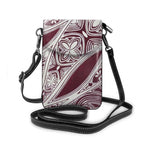 Women Mini Messenger Bag Hawaiian Tribal Leather Polynesian Shoulder Purses and Handbag Ladies Clutch Phone Cash Card Bag