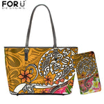 2pcs/set Women PU Bags Polynesian Pattern