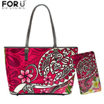 2pcs/set Women PU Bags Polynesian Pattern