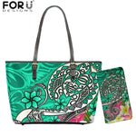 2pcs/set Women PU Bags Polynesian Pattern