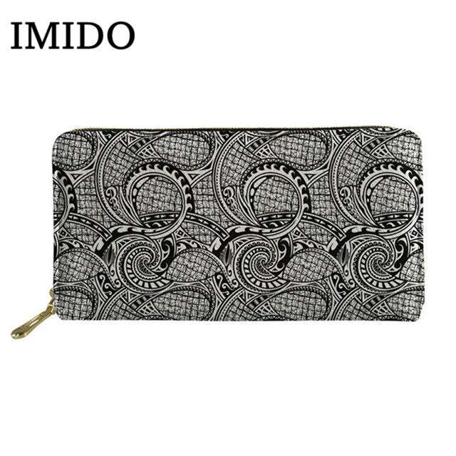 Wallet PU Leather Wallets Polynesian design