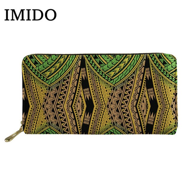 Wallet PU Leather Wallets Polynesian design