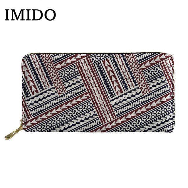 Wallet PU Leather Wallets Polynesian design