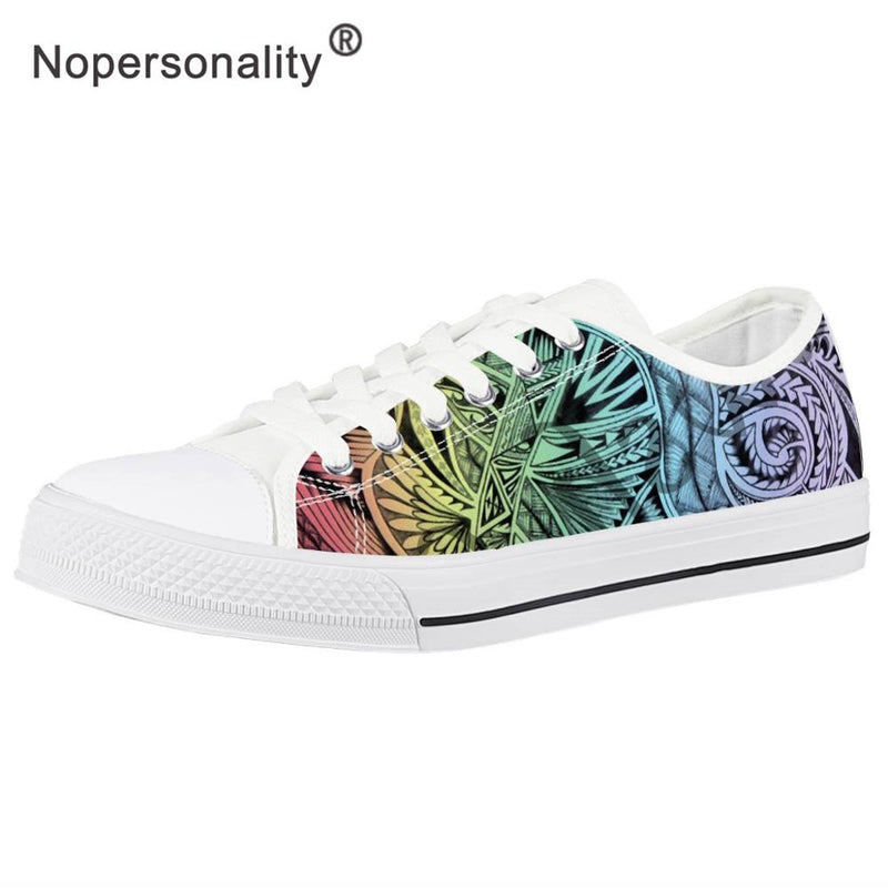 Polynesian Style Woman's Low Top Canvas Shoes