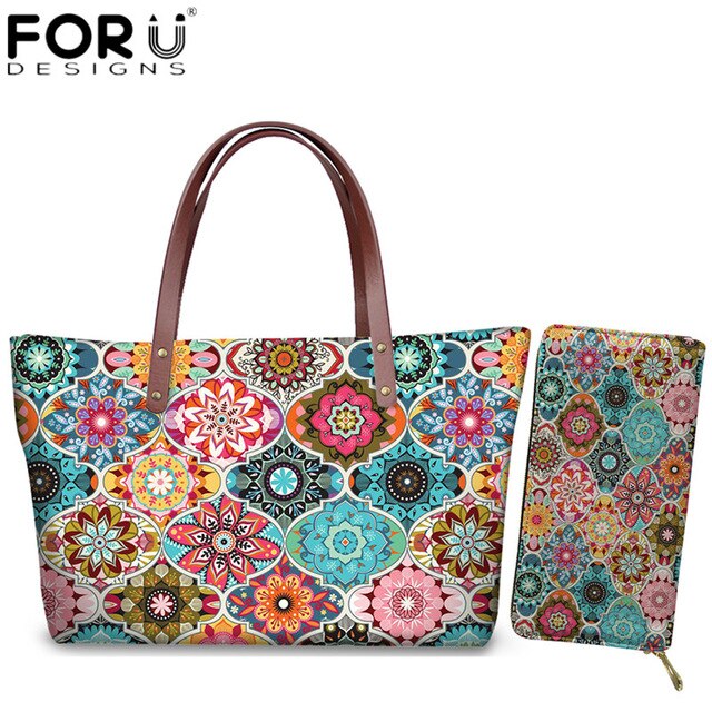 Mandala Print Women Handbags