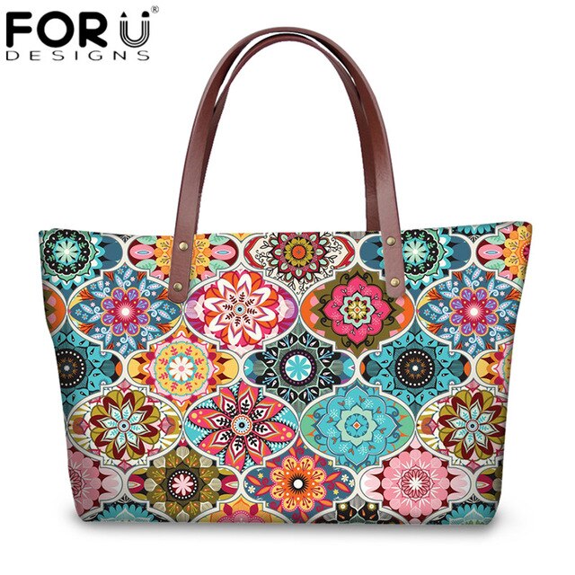 Mandala Print Women Handbags