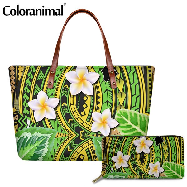 2Pcs/Set Handbags&Wallets Pretty Hawaiian handbags