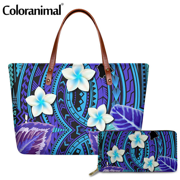 2Pcs/Set Handbags&Wallets Pretty Hawaiian handbags