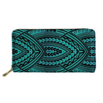 Polynesian design Women leather wallet