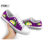 Yellow Plumeria Floral Pattern Women shoes