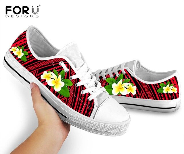 Yellow Plumeria Floral Pattern Women shoes