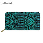 Women Long PU Leather Wallets Polynesian style