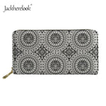 Women Long PU Leather Wallets Polynesian style