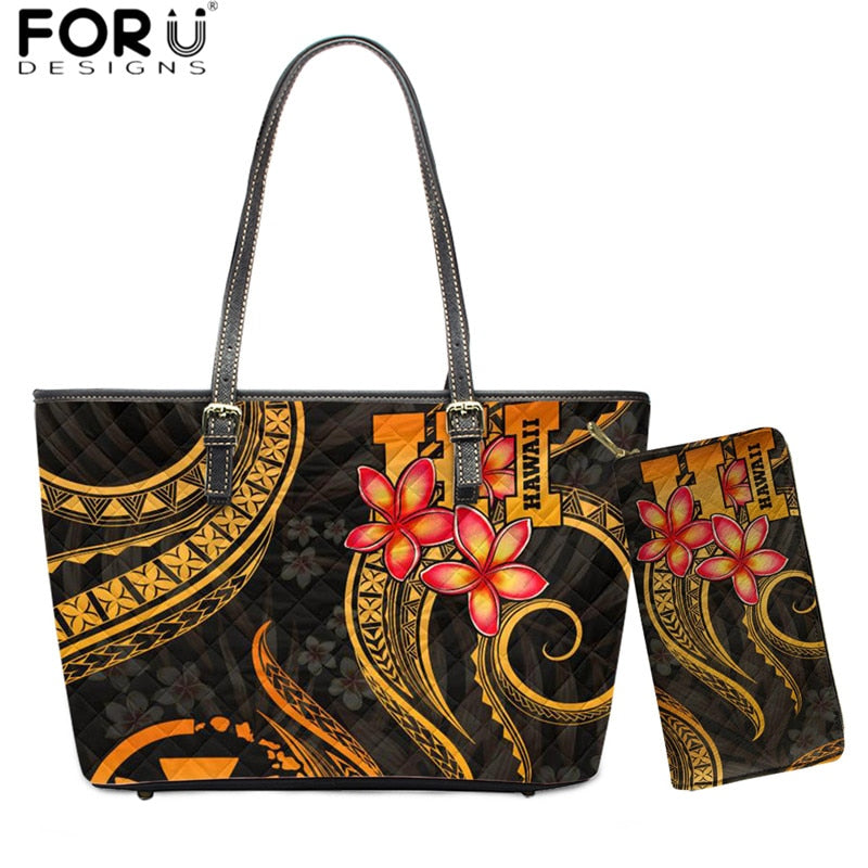 2pcs/set Handbags Polynesian Hawaii design