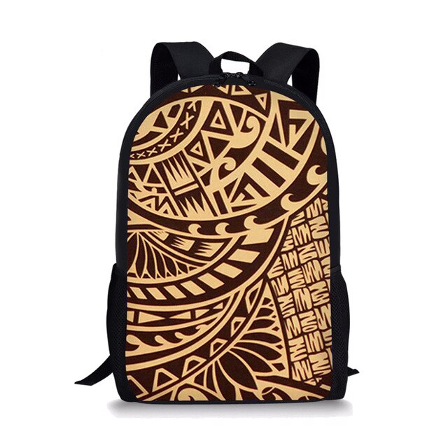 Polynesian Traditional Tribal Print Book Bag 2020