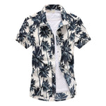 Summer Beach Hawaiian Shirt Men Classic Button Down