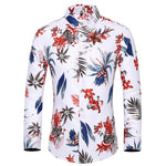 45KG-120KG Autumn New Men Flowers Shirt