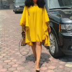 African Women Fashion Yellow Dress