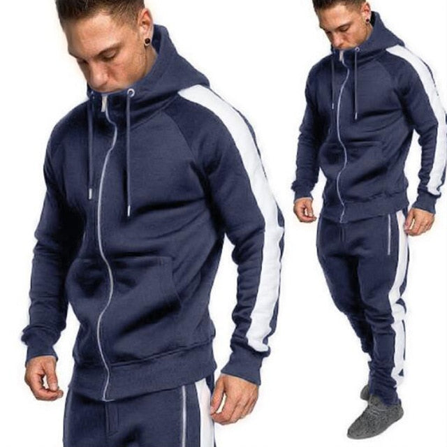 2020 New Men Tracksuit Autumn Active Suit Set